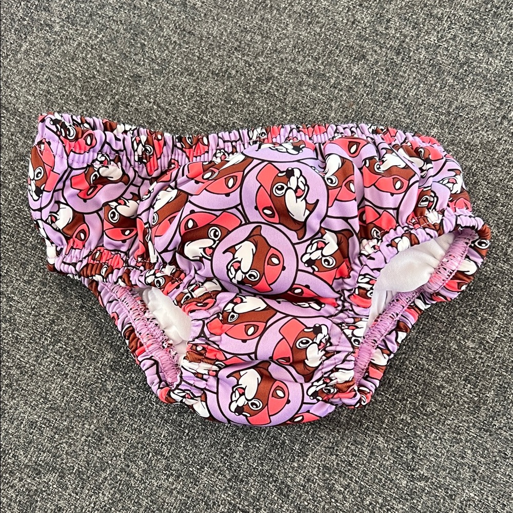 Purple Buc-ees swim diaper - 18 months